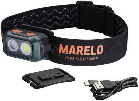 Obrázek produktu Venkovní LED čelovka MARELD STELLAR 550 lm s magnetem se senzorem pohybu nabíjecí IP64 690001326 1