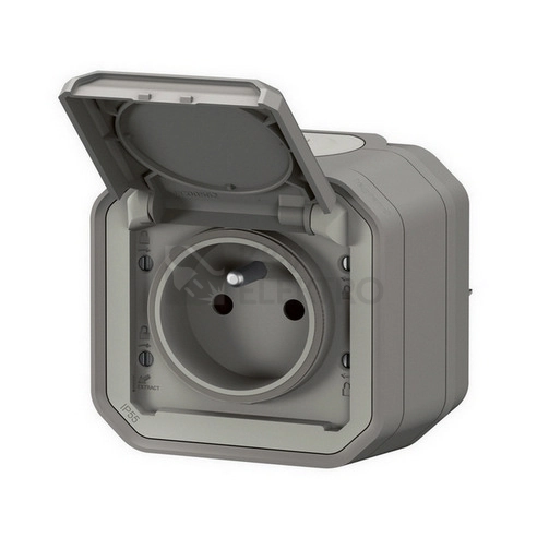 Obrázek produktu Legrand Plexo IP55 venkovní zásuvka 16A šedá komplet pro povrchovou montáž 069731L akce 9+1 1