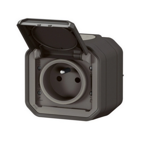 Legrand Plexo IP55 venkovní zásuvka 16A antracit komplet pro povrchovou montáž 069791L akce 9+1