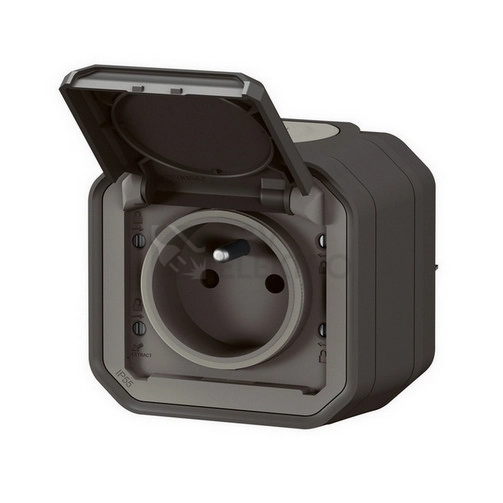 Obrázek produktu Legrand Plexo IP55 venkovní zásuvka 16A antracit komplet pro povrchovou montáž 069791L akce 9+1 1