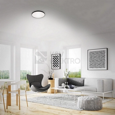 Obrázek produktu Stropní LED svítidlo BRILONER průměr 28,5cm 13W IP44 černá-bílá 3351015 1