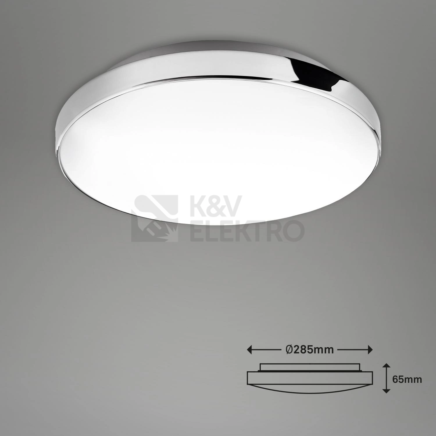 Obrázek produktu Stropní LED svítidlo BRILONER průměr 28,5cm 13W bílé-chrom 3351016 1