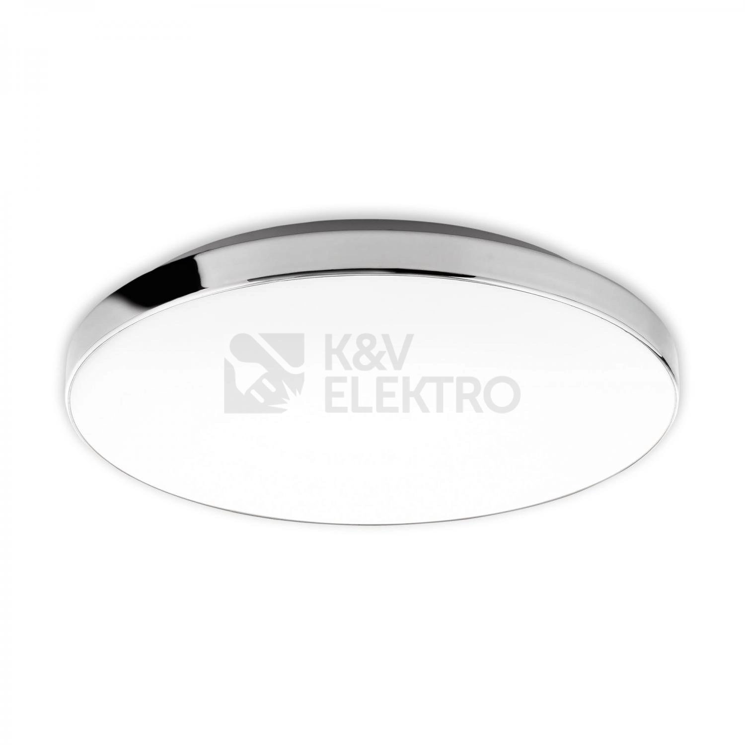 Obrázek produktu Stropní LED svítidlo BRILONER průměr 35,5cm 18W IP44 bílé-chrom 3351216 0