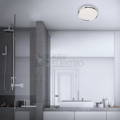 Obrázek produktu Stropní LED svítidlo hvězdné nebe BRILONER průměr 28cm 12W IP44 chrom 3403018 2