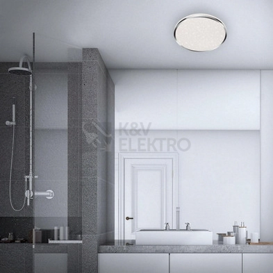 Obrázek produktu Stropní LED svítidlo hvězdné nebe BRILONER průměr 33cm 18W IP44 chrom 3403118 1