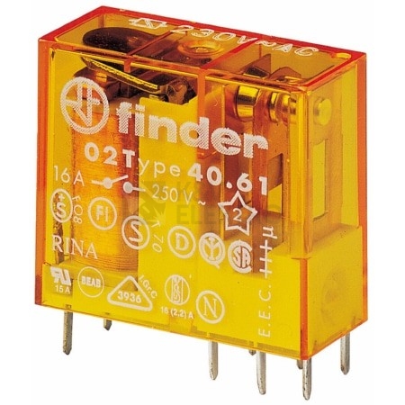 Obrázek produktu  Spínací relé paticové Finder 1P/16A 230VAC 40.61.8.230.1000 0