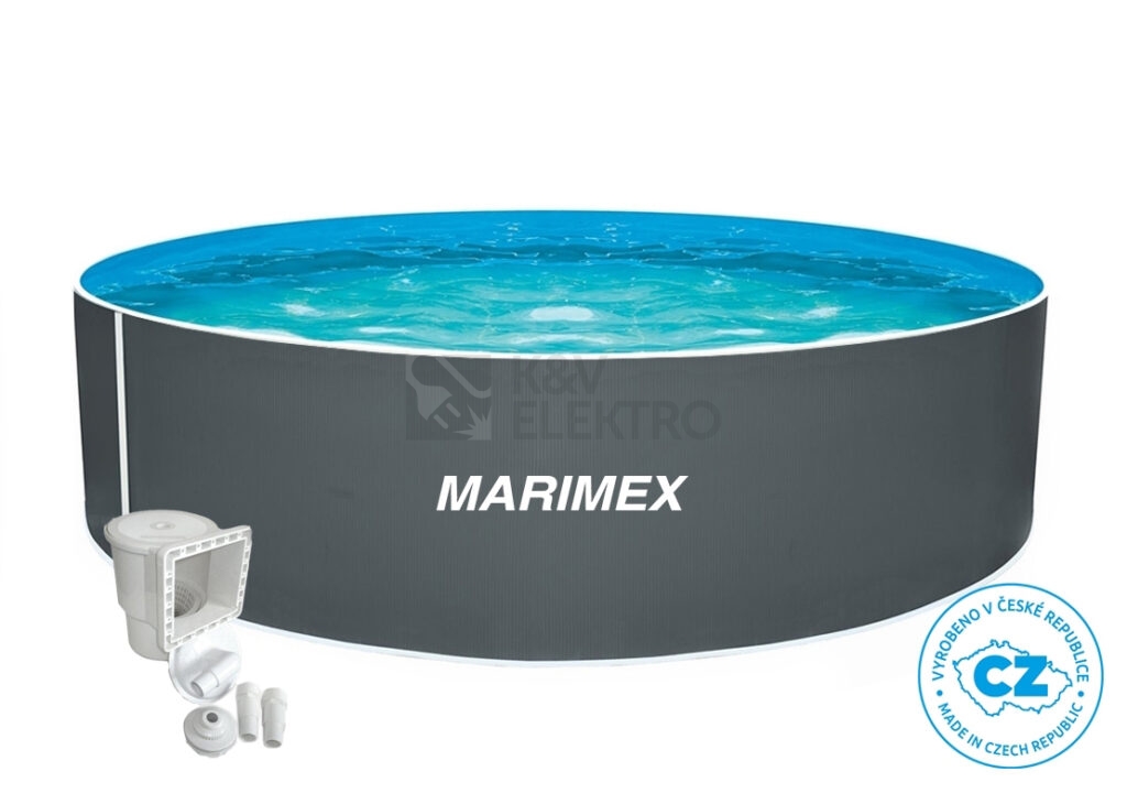 Obrázek produktu Bazén Orlando 3,05 x 0,91 m ŠEDÁ, bazén, fólie, skimmer Marimex 10303042 0