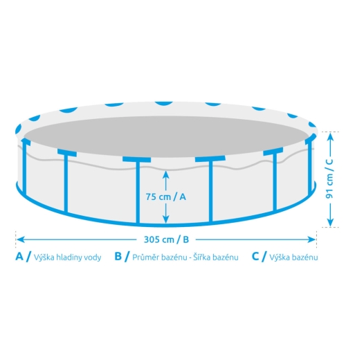 Bazén Florida 3,05×0,91 m TEAK vč. skimmeru Marimex 10340284