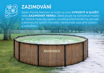 Bazén Florida 3,66x0,99 m TEAK vč. Skimmeru Marimex 10340285 (obrázek 6)