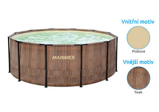 Bazén Florida 3,66x1,22 m TEAK vč. Skimmeru Marimex 10340286 (obrázek 5)