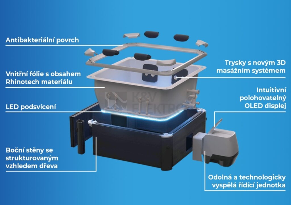 Obrázek produktu Bazén vířivý MSPA Oslo PLUS F-OS063WP Marimex 11400282 11