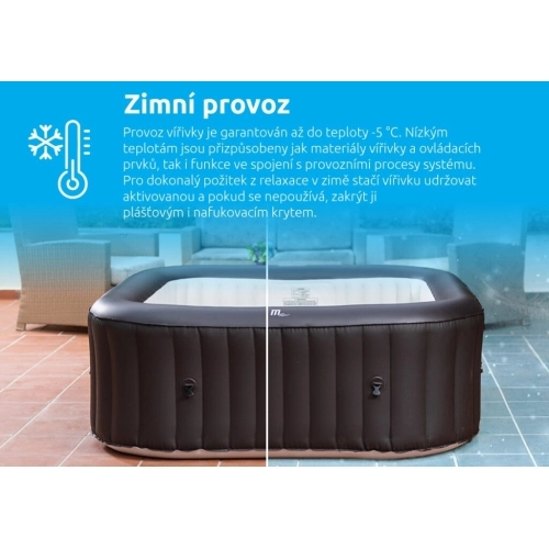 Vířivka MSPA Oslo Amber (kombi střeně hnědá s bílým horním lemem) Marimex 11400284 (obrázek 9)