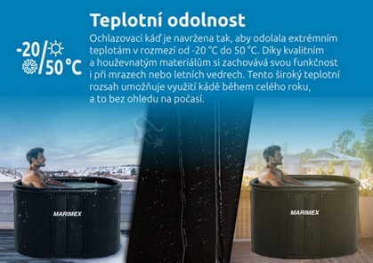 Obrázek produktu Káď ochlazovací ovál 125x75x77cm černo/černá Marimex 11650052 8
