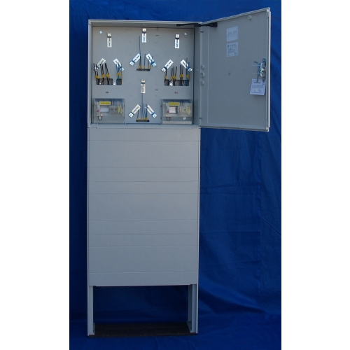 Elektroměrový rozvaděč pro fotovoltaiku pilíř DCK ER222/NKP7P 63A/QM s vypínačem šedý pro ČEZ, EGD (E.ON)