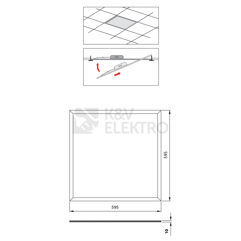 Obrázek produktu  LED panel McLED Office 6060 E 40W 4000K neutrální bílá ML-413.322.32.0 AKCE 4+1 7