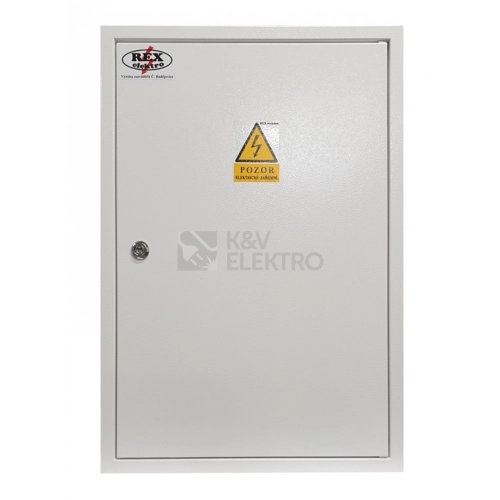 Elektroměrový rozvaděč REX Elektro RE 1/1/VP zapuštěný bílý pro ČEZ s hlavním vypínačem 59001