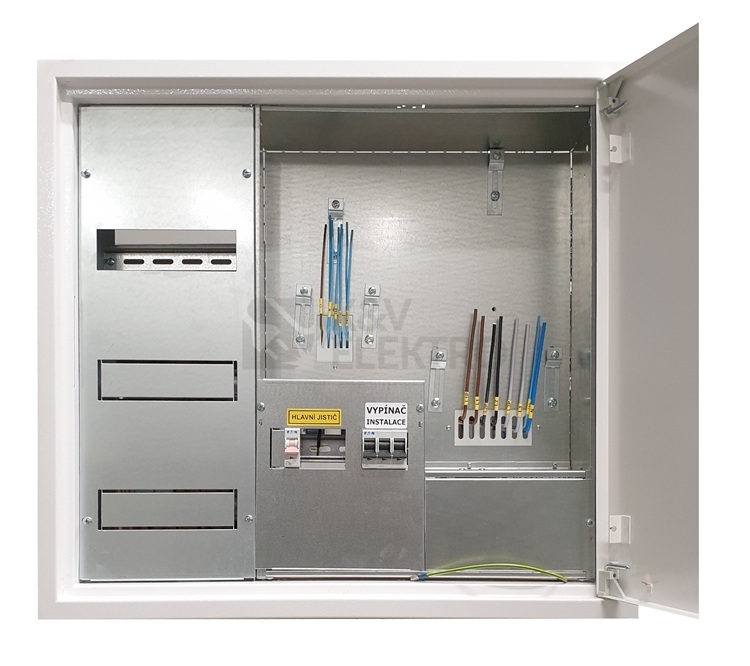Obrázek produktu Elektroměrový rozvaděč REX Elektro RE 1/1/VP+24M podružná část vlevo zapuštěný pro ČEZ s hlavním vypínačem 59245 1
