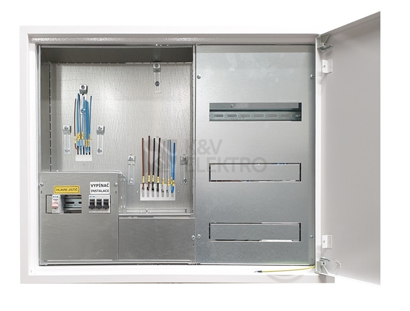 Obrázek produktu Elektroměrový rozvaděč REX Elektro RE 1/1/VP+36M podružná část vpravo zapuštěný pro ČEZ s hlavním vypínačem 59367 1
