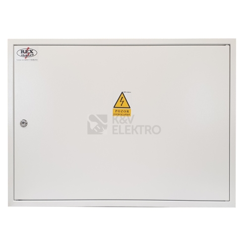Elektroměrový rozvaděč REX Elektro RE 1/1/VP+54M podružná část vpravo zapuštěný pro ČEZ s hlavním vypínačem 59547
