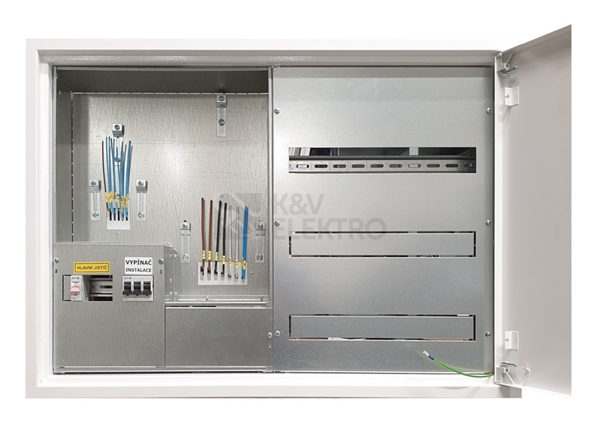 Obrázek produktu Elektroměrový rozvaděč REX Elektro RE 1/1/VP+54M podružná část vpravo zapuštěný pro ČEZ s hlavním vypínačem 59547 1