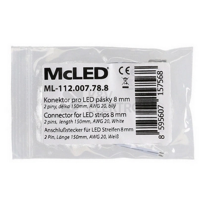 Obrázek produktu Připojovací konektor zářezový LED pásků 8mm 2pin 150mm McLED ML-112.007.78.8 4