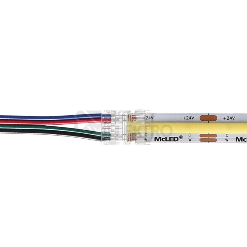 Obrázek produktu Připojovací konektor RGB LED pásků 10mm 4pin 150cm McLED ML-112.011.78.5 2