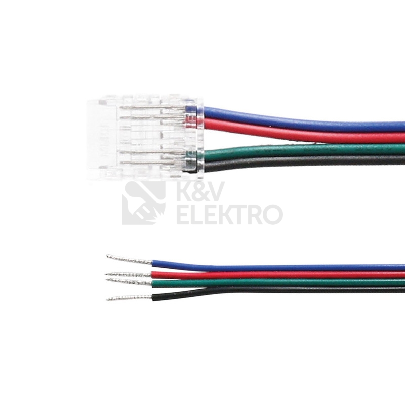Obrázek produktu Připojovací konektor RGB LED pásků 10mm 4pin 2m McLED ML-112.012.78.5 1