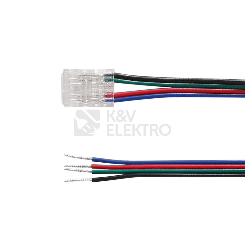 Obrázek produktu Připojovací konektor RGB LED pásků 10mm 4pin 2m McLED ML-112.012.78.5 2