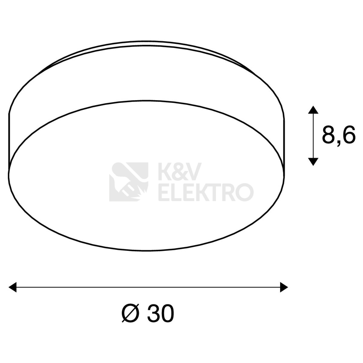 Obrázek produktu LED svítidlo SLV LIPSY 30 Drum CW IP44 13,5W 3000K/4000K 1002075 3