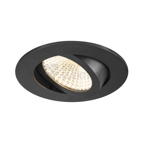Zápustné LED svítidlo SLV NEW TRIA 68 černé kulaté 8,3W 3000K 60° 1007392