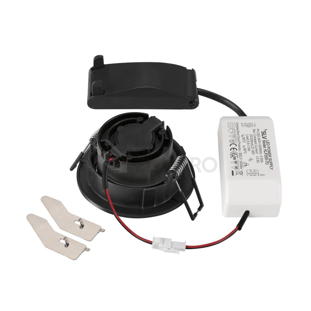 Obrázek produktu Zápustné LED svítidlo SLV NEW TRIA 68 černé kulaté 8,3W 3000K 60° 1007392 1
