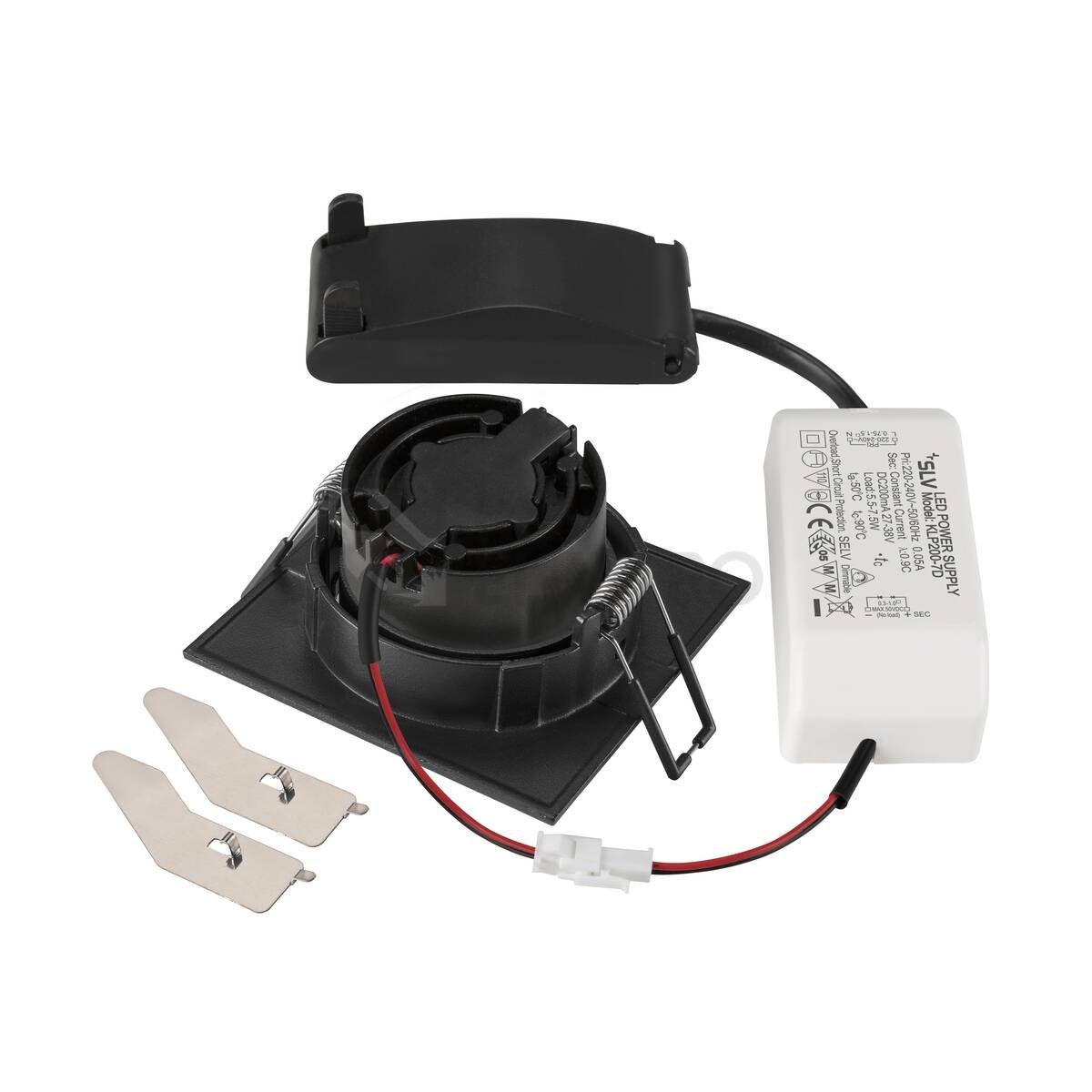 Obrázek produktu Zápustné LED svítidlo SLV NEW TRIA 68 černé hranaté 8,3W 3000K 60° 1007400 1