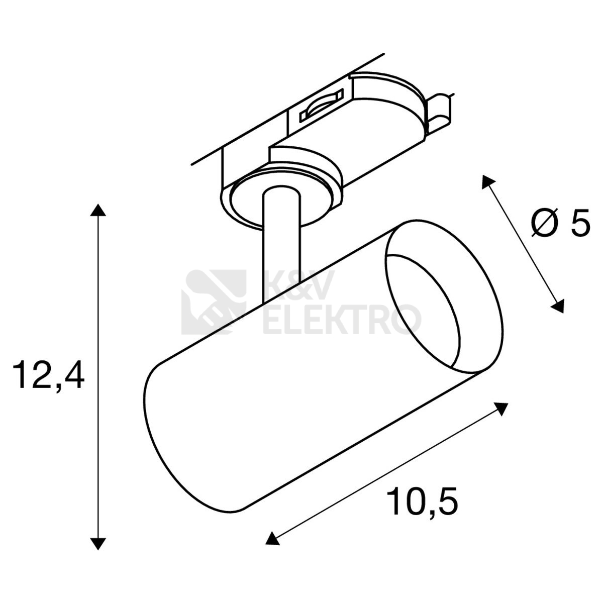 Obrázek produktu Lištové LED svítidlo SLV NOBLO SPOT 6W 3000K 32° černé 1007646 1