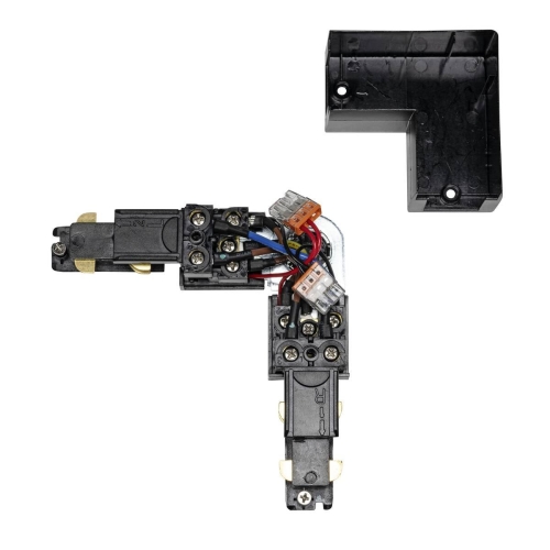 Napájecí rohová lištová spojka pro třífázovou kolejnici SLV S-TRACK DALI černá 1007816