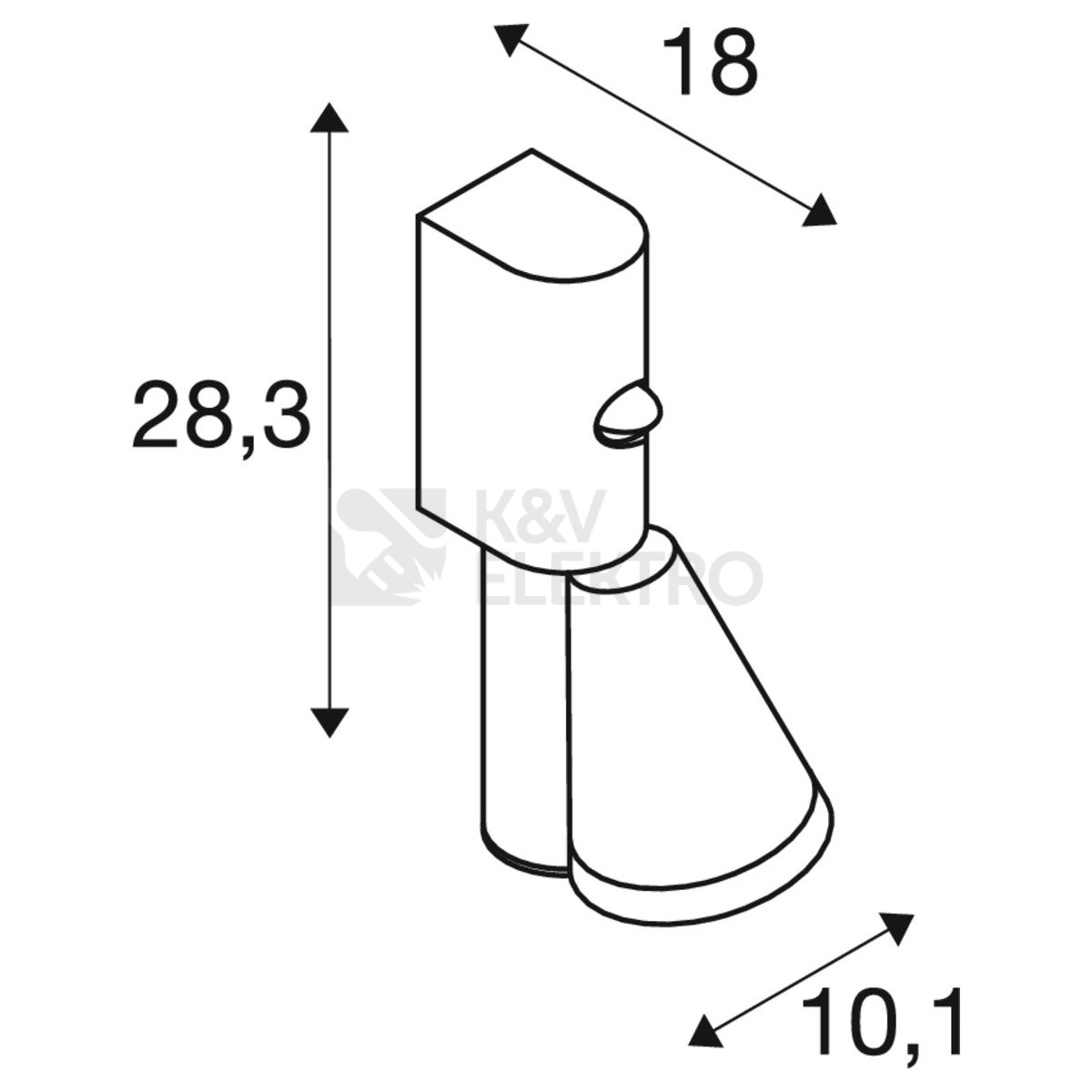 Obrázek produktu Venkovní nástěnné svítidlo s pohybovým čidlem SLV T-TUBE GU10 10W černé 1008010 2