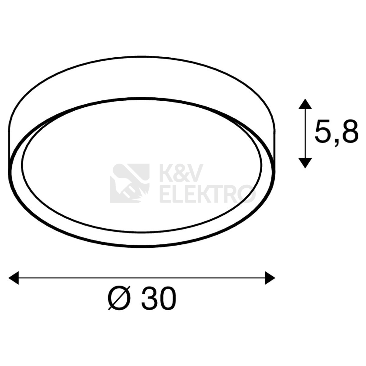Obrázek produktu Stropní LED svítidlo SLV DECONA 30 18W 2700K/3000K černá 1008578 6