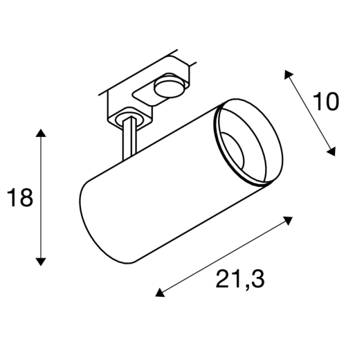 Lištové LED svítidlo SLV NUMINOS L 20W 3000K 60° bílé 1004280 (obrázek 4)