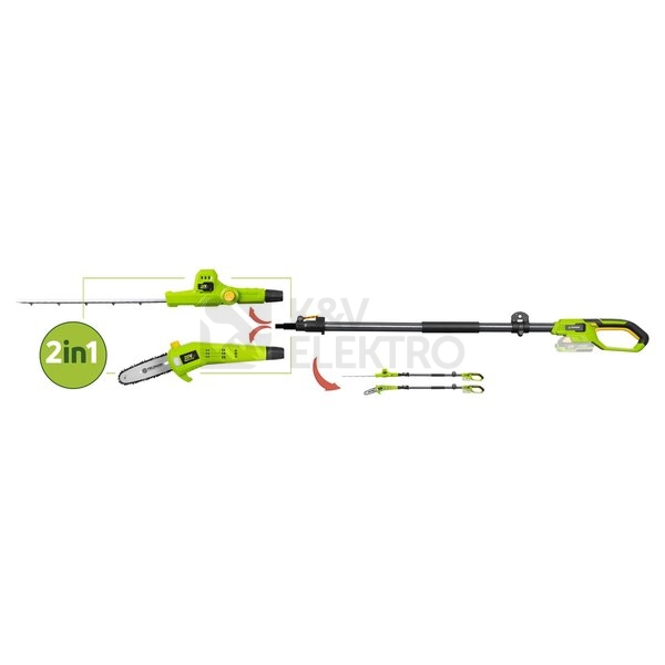 Obrázek produktu 2v1 aku plotové nůžky / prořezávač větví FIELDMANN FZNP 70605-0 2050002038660 0