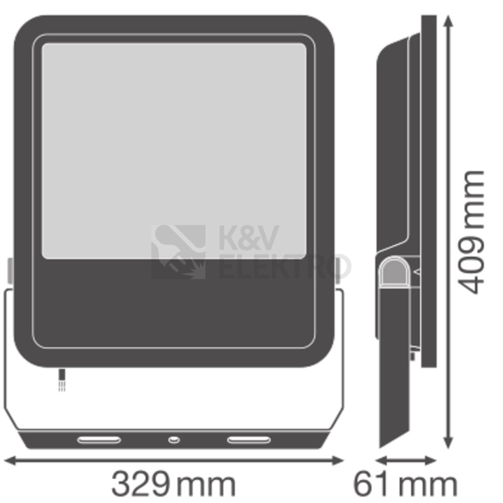 Obrázek produktu LED reflektor LEDVANCE FLOODLIGHT černý 167W/150W 23400lm/21060lm 3000K teplá bílá IP66 5