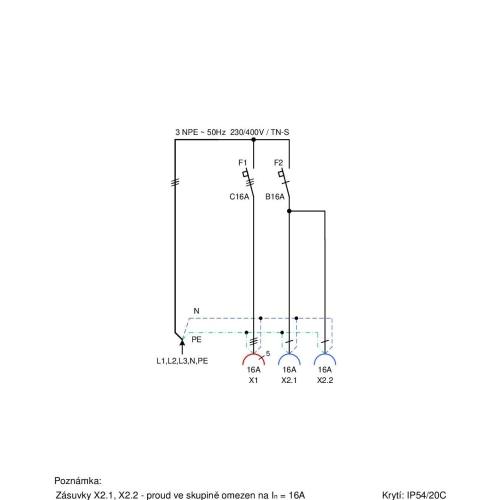 Zásuvková skříň Mini SJ 51 6963 MN.01 jištěná, bez chrániče