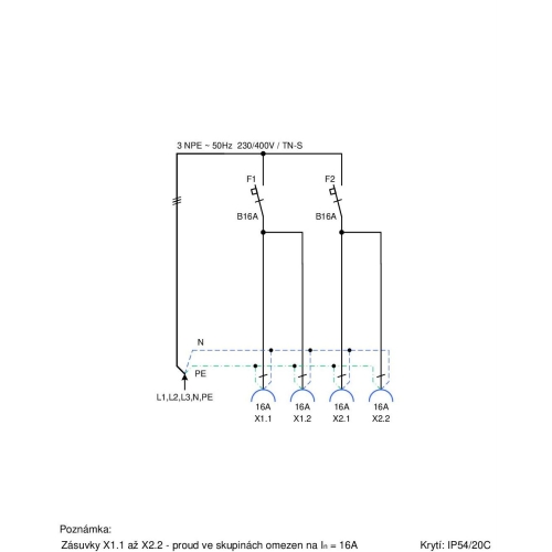 Zásuvková skříň Mini SJ 31 6965 MN.01 jištěná, bez chrániče