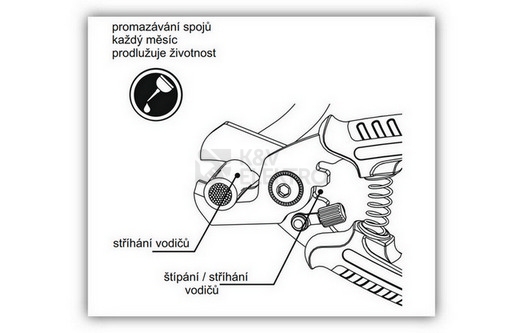 Obrázek produktu Nůžky multifunkční měď/hliník 2,5mm2 měkký kabel 50mm2 L=165mm NK 000 604 2