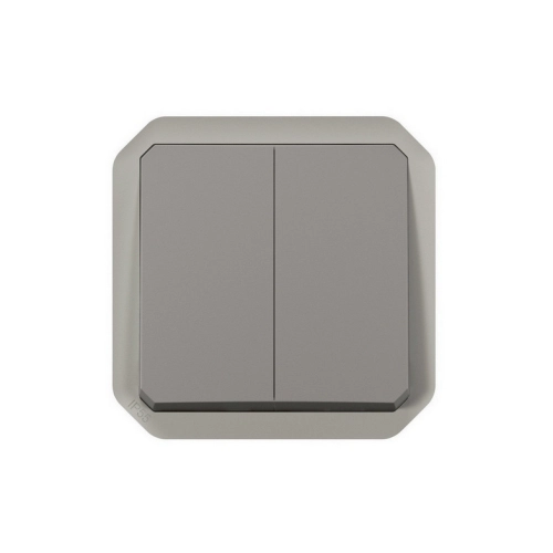 Legrand Plexo IP55 venkovní vypínač č.6+6 nebo dvojité tlačítko šedá 069525L