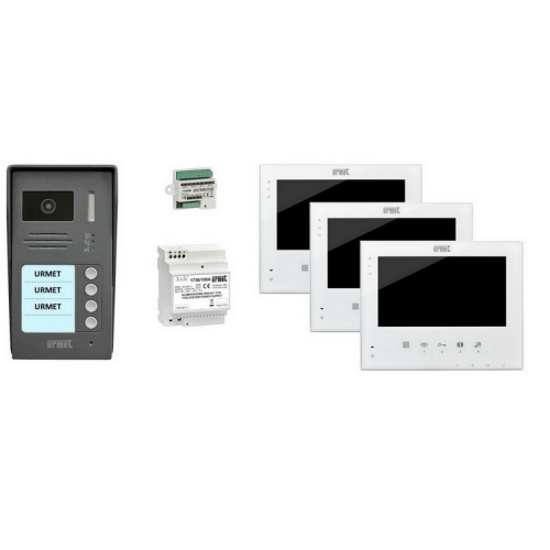 Sada barevného videotelefonu 7" URMET 1736/513 pro 3 účastníky