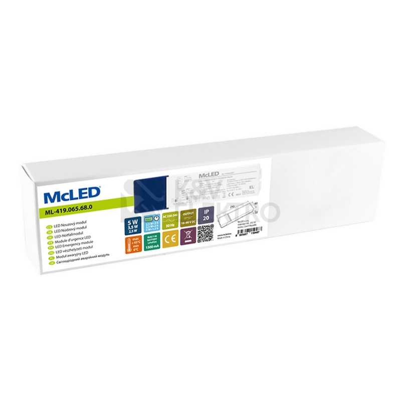 Obrázek produktu Nouzový modul 1,5-3hod. max. 5W McLED ML-419.065.68.0 5
