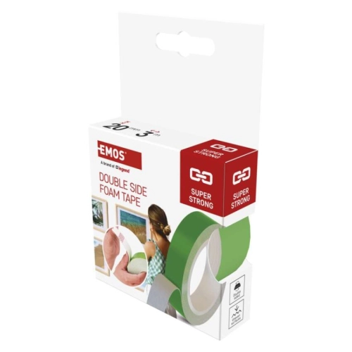 Pěnová oboustranná páska 20 mm / 3 m, zelená EMOS F6090 (obrázek 11)