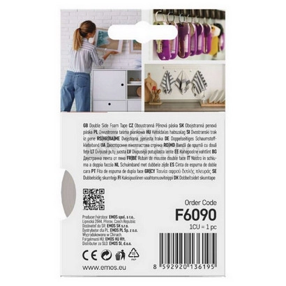 Obrázek produktu Pěnová oboustranná páska 20 mm / 3 m, zelená EMOS F6090 9