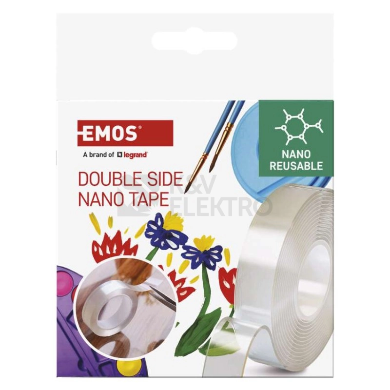 Obrázek produktu Oboustranná páska NANO 30 mm / 3 m, transparentní EMOS F6300 10