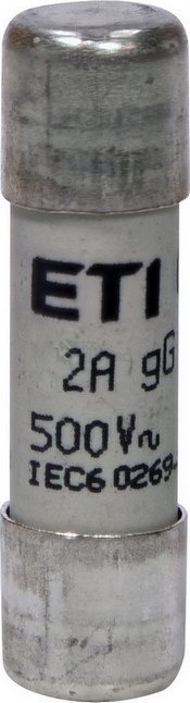 Obrázek produktu Pojistka válcová ETI CH10x38 gG 2A 500VAC 002651013 0