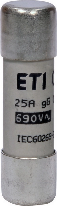 Obrázek produktu Pojistka válcová ETI CH14x51 gG 25A 690VAC 002651032 0